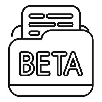 Beta version file folder representing software under development 스톡 일러스트