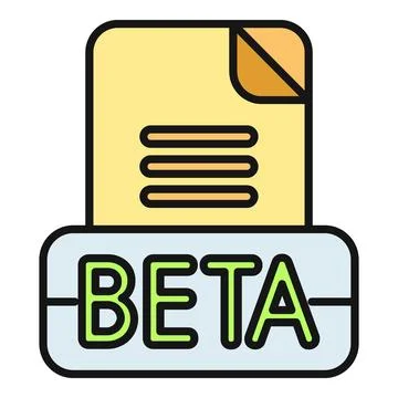 Beta version file icon for software development 库存插图