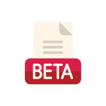 Beta version file representing software development program Illustrazione stock