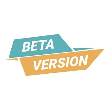 Beta version icon cartoon vector. Computer software Illustrazione stock