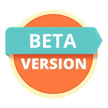 Beta version icon cartoon vector. Web design Stock Illustration