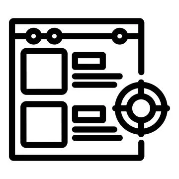 Beta version icon outline vector. Software code analysis Illustrazione stock