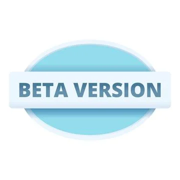 Beta version problem icon cartoon vector. Computer design Illustrazione stock