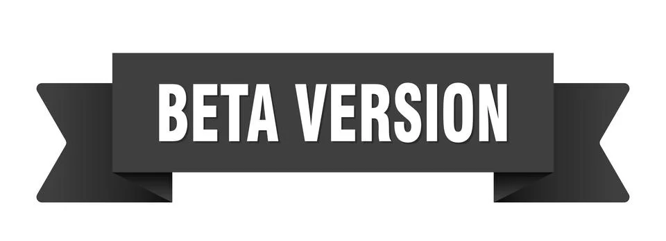 Beta version ribbon isolated on transparent background. beta version ribbon Stock Illustration