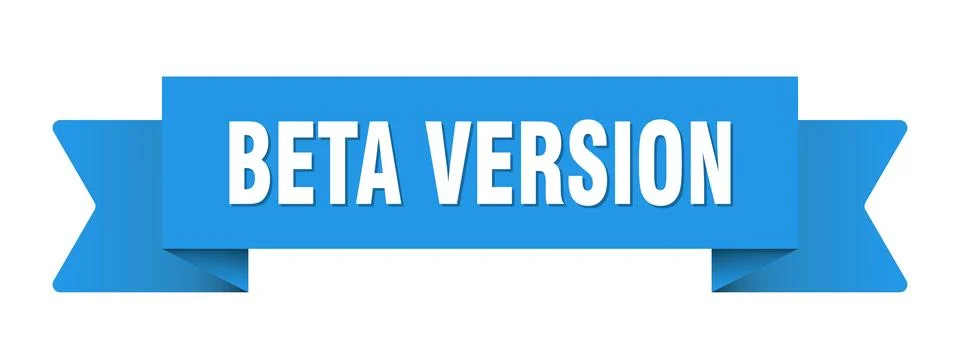 Beta version ribbon isolated on transparent background. beta version ribbon Stock Illustration