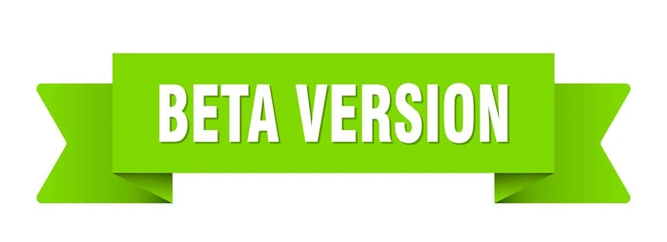 Beta version ribbon isolated on transparent background. beta version ribbon Stock Illustration