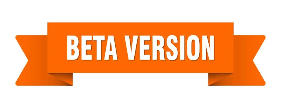 Beta version ribbon isolated on transparent background. beta version ribbon Stock Illustration