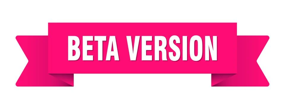 Beta version ribbon isolated on transparent background. beta version ribbon Stock Illustration