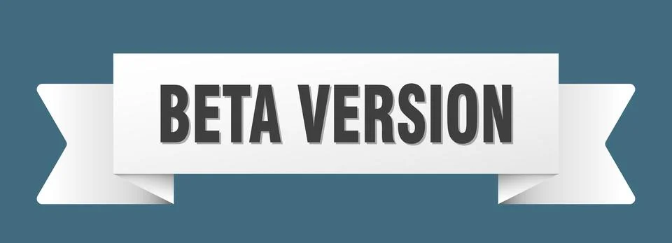Beta version ribbon isolated on transparent background. beta version ribbon Stock Illustration