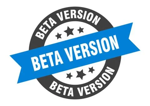 Beta version sign. beta version round ribbon sticker. beta version tag Stock Illustration