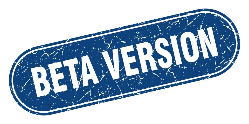 Beta version sign. beta version grunge blue stamp. Label Stock Illustration
