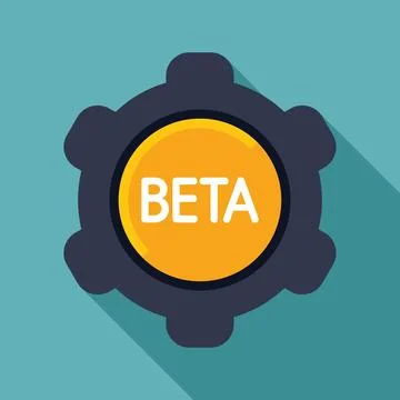 Beta version software development gear wheel cogwheel Illustrazione stock