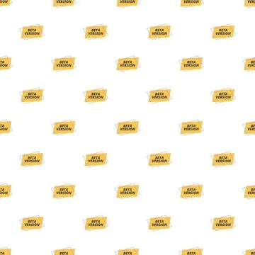 Beta version software development seamless pattern background Illustrazione stock