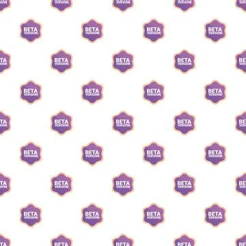 Beta version software development testing seamless pattern Stock Illustration
