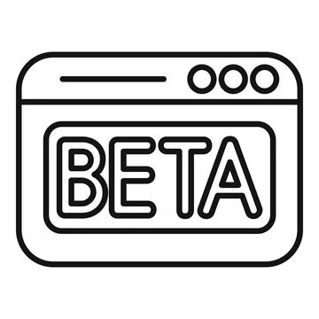 Beta version software showing with webpage design Stock-Illustration
