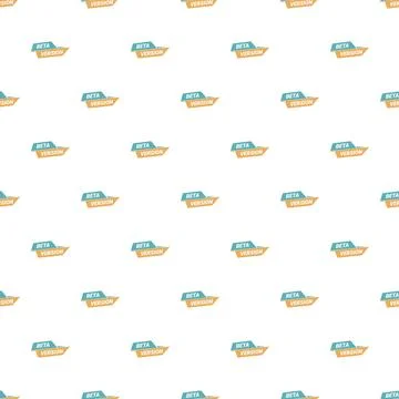 Beta version software testing ribbon banner pattern Illustrazione stock