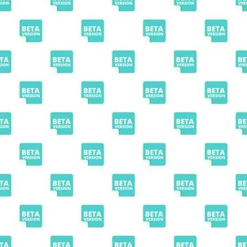 Beta version software testing seamless pattern Stock Illustration