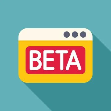 Beta version software under development window icon Illustrazione stock