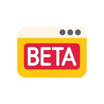Beta version software under development symbol icon イラスト素材