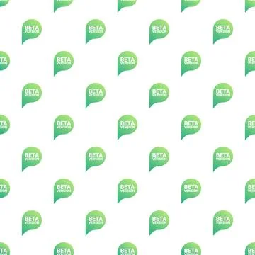 Beta version speech bubbles seamless pattern background Stock-Illustration