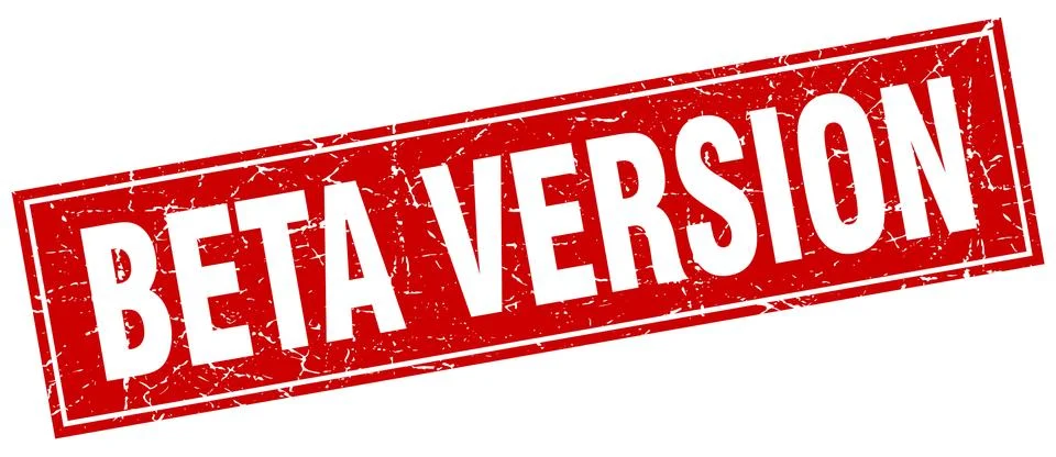 Beta version square stamp Stock Illustration