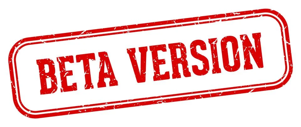 Beta version stamp. beta version rectangular stamp on white background Stock Illustration