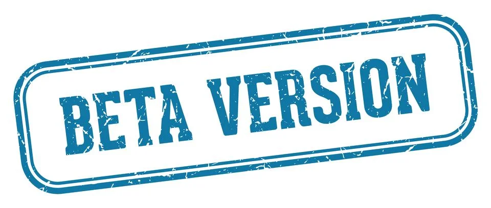Beta version stamp. beta version rectangular stamp on white background Stock Illustration