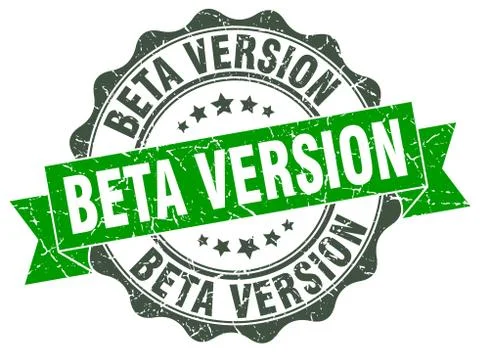 Beta version stamp. sign. seal Stock Illustration