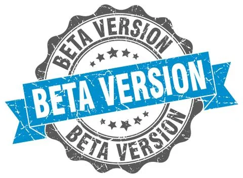 Beta version stamp. sign. seal Stock Illustration