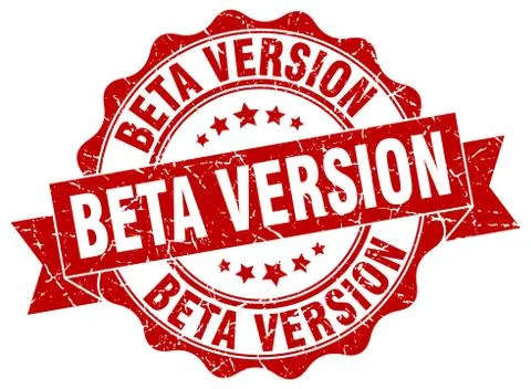 Beta version stamp. sign. seal Stock Illustration