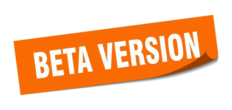 Beta version sticker. beta version square sign. beta version. peeler Stock Illustration