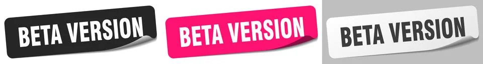 Beta version sticker. beta version sticker set on white background Stock Illustration