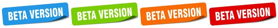 Beta version sticker. beta version sticker set on white background Stock Illustration