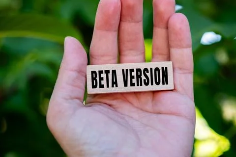 Beta Version text concept photo, representing software development stages, .. Stock Photos