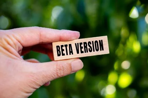 Beta Version text concept photo, representing software development stages, .. Stock Photos