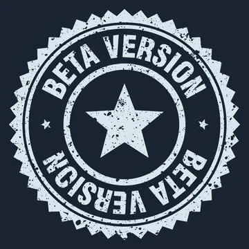 Beta version white grunge round stamp. beta version stamp Stock Illustration