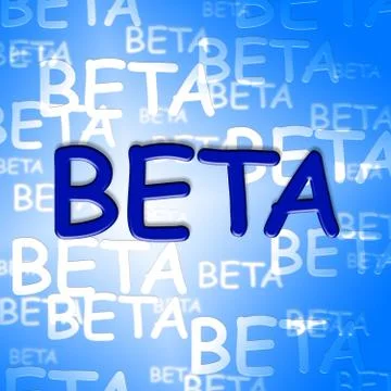 Beta Words Showing Development Test And Software Illustrazione stock
