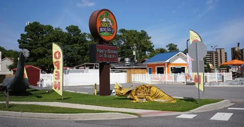 Bethany Beach, Delaware, U.S.A - Sept 7, 2026 - Nick's Mini Golf featuring .. Stock Photos