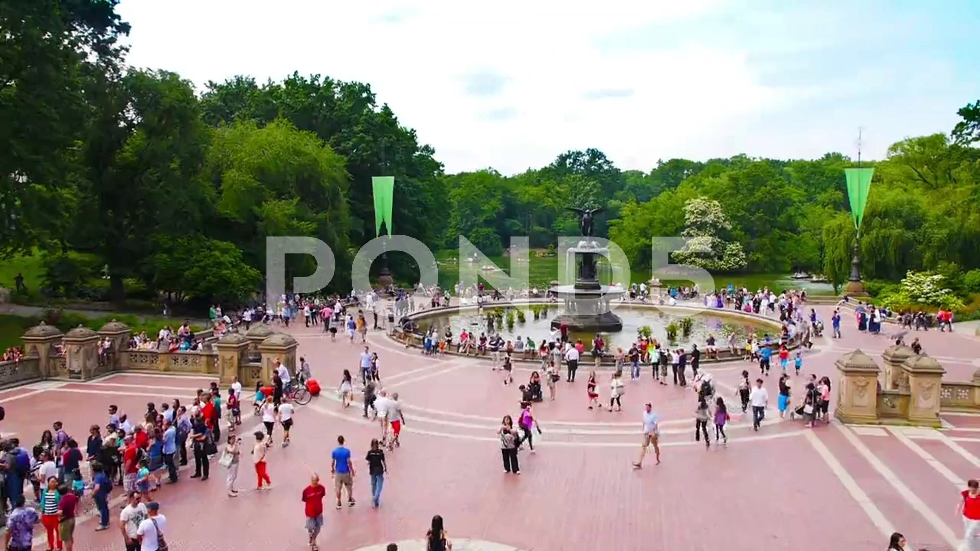 Bethesda Fountain, Central Park Hyperlap, Stock Video