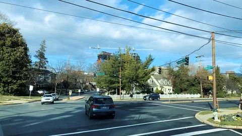 Bethesda, Maryland intersection Stock Footage 124879975