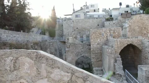 Bethesda Pool in Jerusalem Stock Footage 11107142