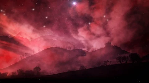 Bethlehem Hills Christmas Graphics Loop Background Stock Footage 118933674