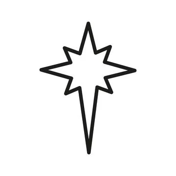 Bethlehem star christmas icon vector basic design simple and modern Illustrazione stock