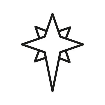 Bethlehem star christmas icon vector basic design simple and modern 스톡 일러스트