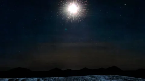 Bethlehem Star Christmas Motion Loop Stock Footage 144642131