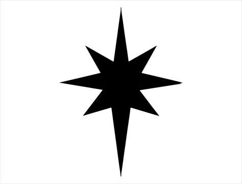 Bethlehem star silhouette vector art Stock Illustration
