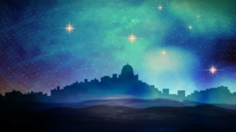 Bethlehem Starry Night Stock Footage 50777763