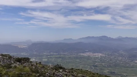The Betic mountains from the Montgo summit Stock Footage 290952760