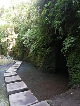 Betony Steps, placed in the middle of the river Stock Photos