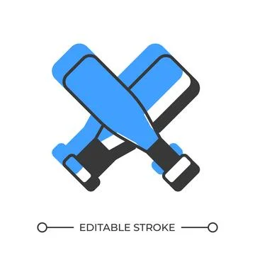 Bets pair offset shadow line icon Stock Illustration